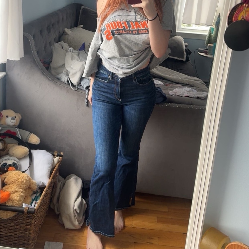 American Eagle Outfitters Dark Blue Flare Jeans